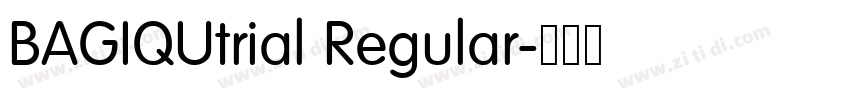 BAGIQUtrial Regular字体转换